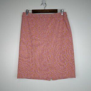 TALBOTS Printed Cotton Stretch  Skirt Size 10